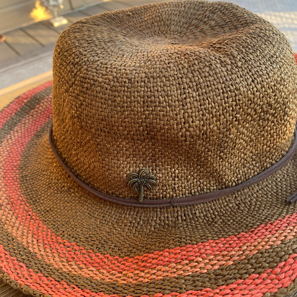 Sun n Sand Hat Brimmed Sun Brown and Orange - Picture 4 of 7